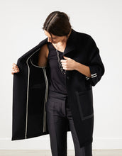 Load image into Gallery viewer, Neoprene Flower Coat in Black
