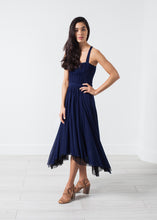 Load image into Gallery viewer, Ruched Party Dress in Navy