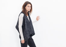 Load image into Gallery viewer, Quilted Mesh Waistcoat in Black/White
