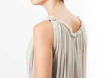 Load image into Gallery viewer, Chiffon Cape Back Dress in Sand
