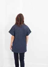 Load image into Gallery viewer, Quilted Mesh Mini Dress in Navy
