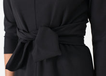 Load image into Gallery viewer, Tie Waist Dress in Black
